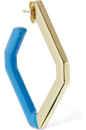 Eera Pendiente Individual "allegra" De Oro 18kt Y Goma