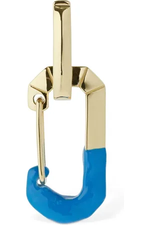 Eera Pendiente Individual "chiara" De Oro 18kt Y Goma