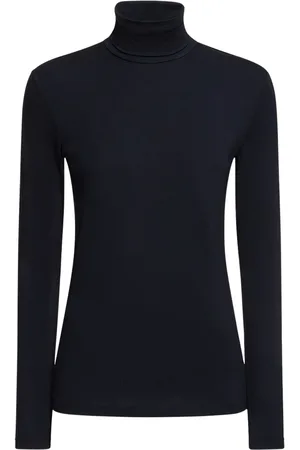 Max Mara Camiseta De Viscosa Stretch Con Cuello Alto