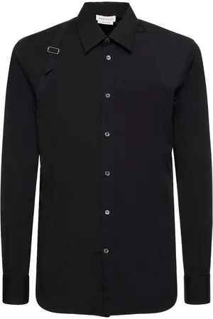 Alexander McQueen Camisa De De Algodón Stretch Con Arnés
