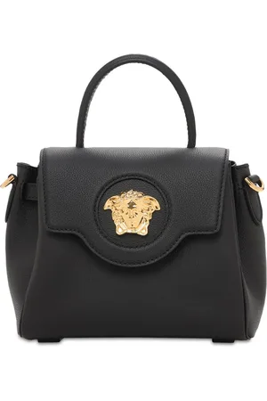 VERSACE Bolso De Mano Pequeño De Piel Con Asa Y Medusa