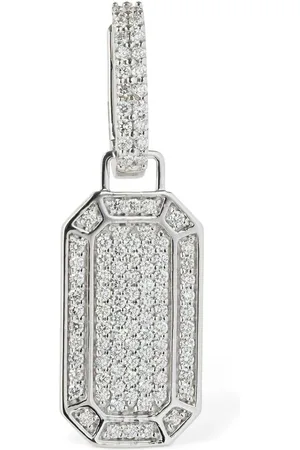 Eera Pendiente Individual De Oro 18kt Y Diamantes Pavé