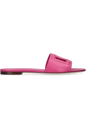 Dolce & Gabbana Sandalias Planas Bianca De Piel 10mm