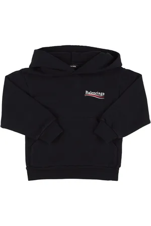 Balenciaga Sudadera De Algodón Con Capucha Y Logo