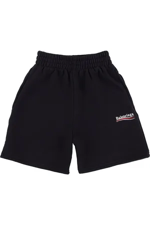 Balenciaga Shorts De Felpa De Algodón Estampados