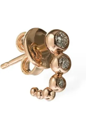Dodo Pendiente Individual De Oro 9kt Y Diamantes