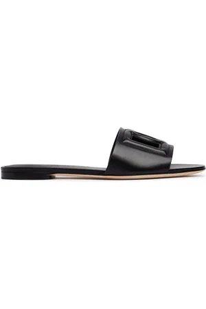 Dolce & Gabbana Sandalias Planas Bianca De Piel 10mm