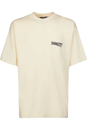 Balenciaga Camiseta De Algodón Con Logo Bordado