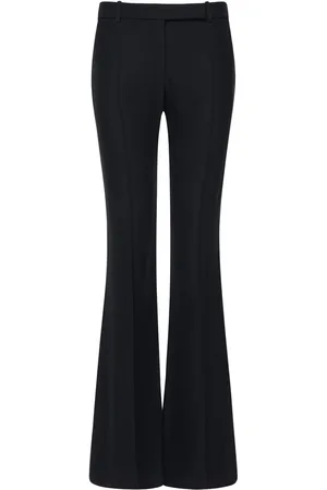 Alexander McQueen Pantalones Acampanados De Crepé