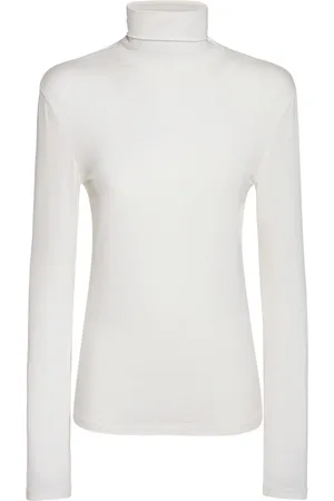 Max Mara Top De Viscosa Stretch Con Cuello Alto