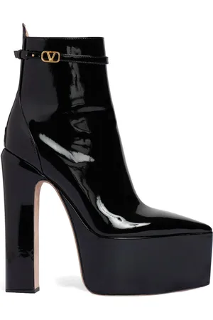 VALENTINO GARAVANI Botas Tan-go De Piel Con Logo 165mm