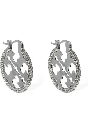 Tory Burch Pendientes De Aro Con Pavé