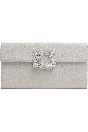 Roger Vivier Clutch De Satén Con Hebilla