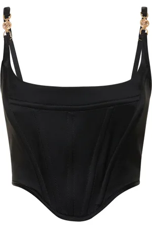 VERSACE Top Corsé De Satén Envers
