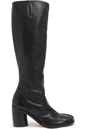 Maison Margiela Botas Tabi De Piel Efecto Vintage 80mm