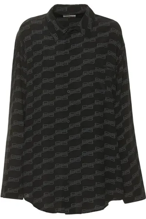 Balenciaga Camisa De Satén De Seda Estampada