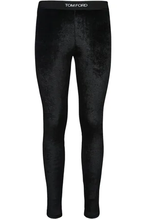 Tom Ford Leggings De Terciopelo Stretch Con Logo