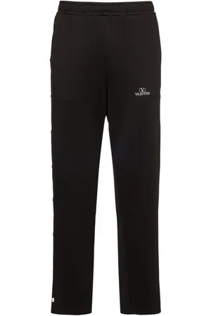 VALENTINO Pantalones De Felpa De Mezcla De Algodón Con Logo