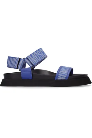 Moschino Zapatos Planos De Denim Con Logo 40mm