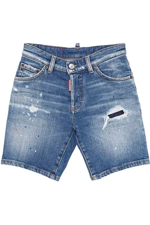 Dsquared2 Shorts De De Algodón Stretch Desgastados