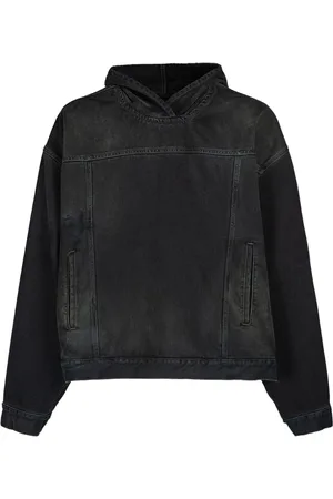 Balenciaga Sudadera De Denim De Algodón Con Capucha