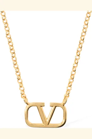 VALENTINO GARAVANI Collar Largo De Cadena Con Logo V