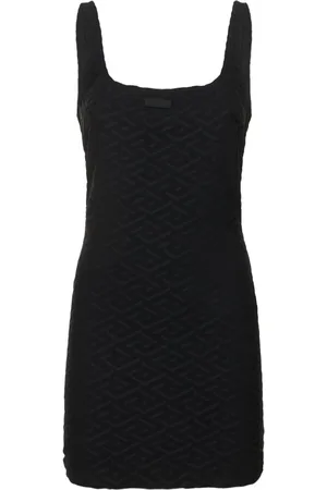 VERSACE Vestido Corto De Tela De Rizo