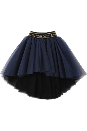 Balmain Falda De Tul Con Logo