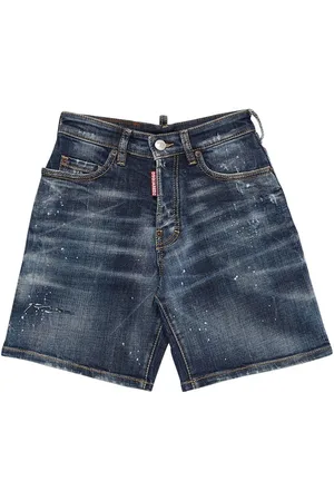 Dsquared2 Shorts De De Algodón Stretch Desgastados