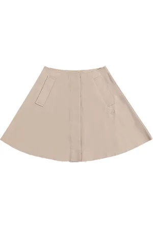 Maison Margiela Falda De Popelina De Algodón Con Logo
