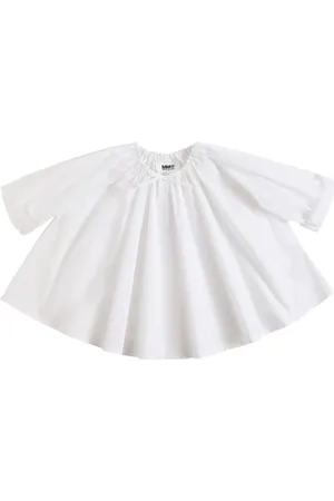 Maison Margiela Camisa De Popelina De Algodón Con Lazo