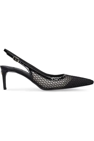Dolce & Gabbana Zapatos De Tacón Destalonados De Piely Malla 60mm