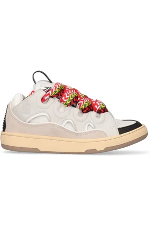 Lanvin Sneakers De Piel Con Malla 30mm