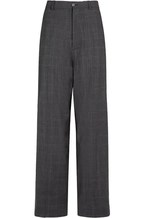 Balenciaga Pantalones De Lana Príncipe De Gales