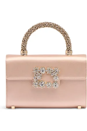 Roger Vivier Bolso Mini Flower De Satén Con Hebilla