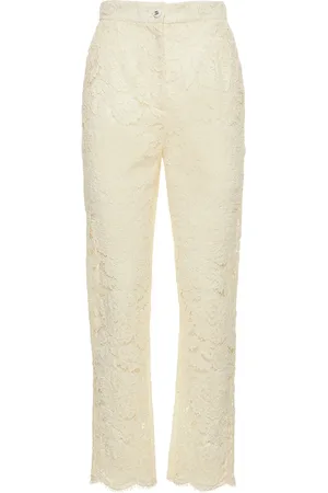 Dolce & Gabbana Pantalones Acampanados De Encaje