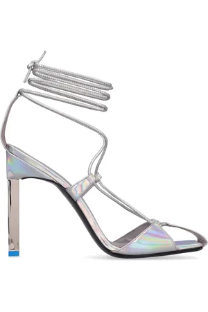 The Attico Zapatos De Tacón De Piel Laminada 105mm