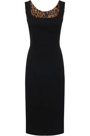 Dolce & Gabbana Vestido Midi De Cady De Lana Stretch