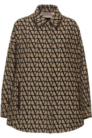 VALENTINO Sobrecamisa De Lona Con Logo Jacquard