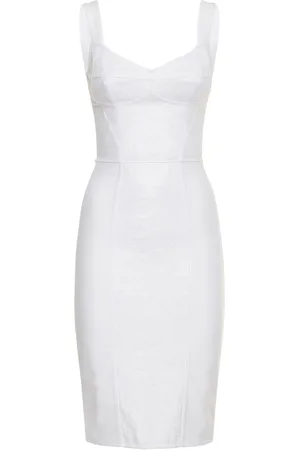 Dolce & Gabbana Vestido Midi De Encaje Y Satén