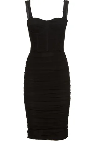 Dolce & Gabbana Vestido Midi De Tul Drapeado