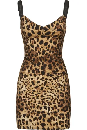 Dolce & Gabbana Vestido Corto De Satén Estampado