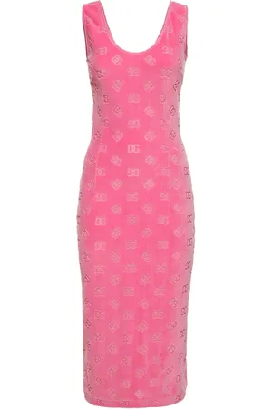 Dolce & Gabbana Vestido Midi De Chenilla Con Jacquard
