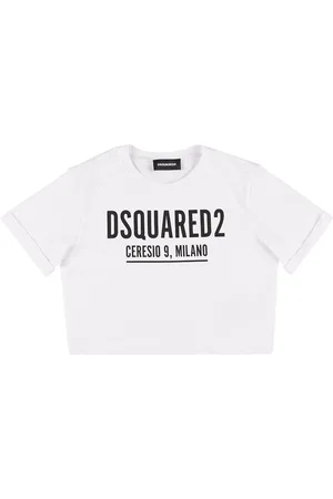 Dsquared2 Camiseta Corta De Algodón Con Logo De Goma