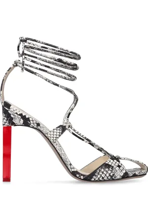 The Attico Zapatos De Tacón De Piel Estampada 105mm