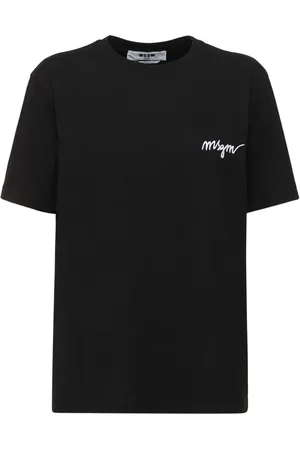 Msgm Camiseta De Jersey De Algodón Con Logo