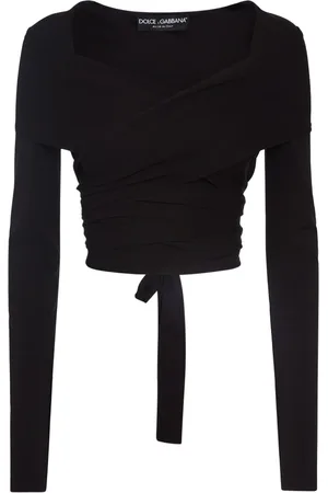 Dolce & Gabbana Top Cruzado De Punto De Jersey Milano