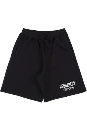 Dsquared2 Shorts De Algodón Con Logo Estampado