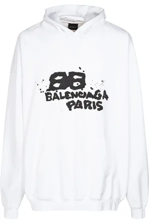 Balenciaga Sudadera De Algodón Con Capucha