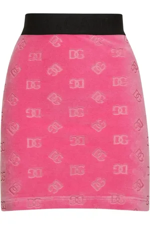 Dolce & Gabbana Minifalda De Chenilla De Algodón Con Logo